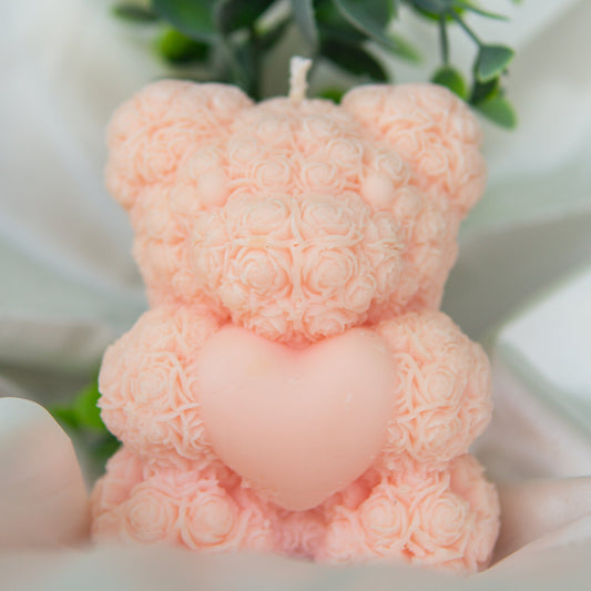 Kawaii Pink Bear Candle