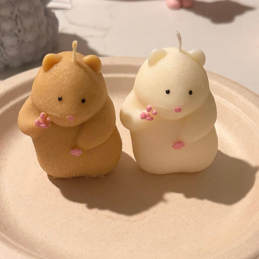 Hamster Peace Sign Candle